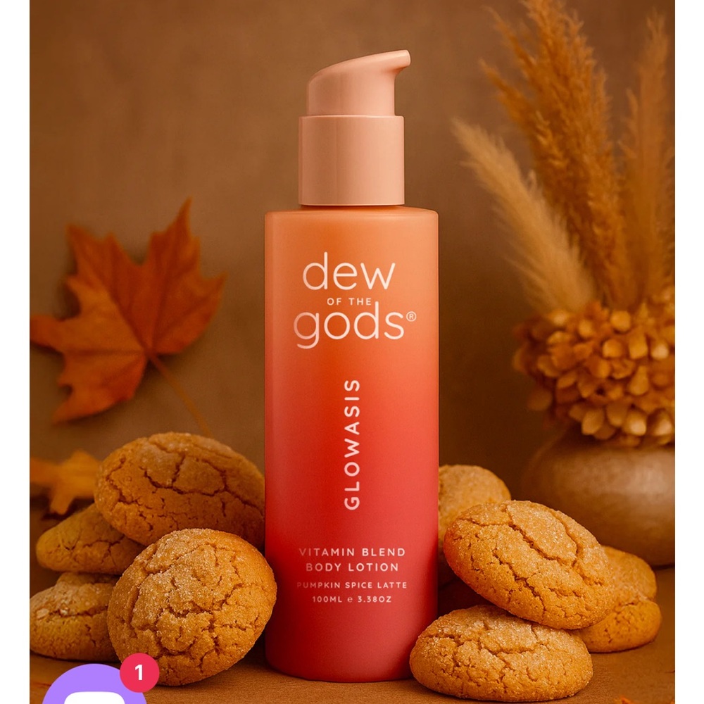 NWT Dew of the Gods Glowasis pumpkin sugar cookie body lotion